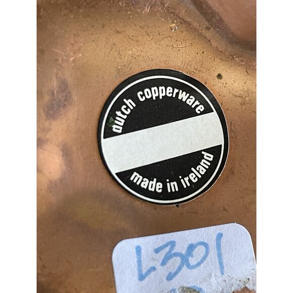 Small Dutch Copperware Handmade Copper Pot Wrought Iron‎ Handle Cauldron Ireland - Picture 2 of 7